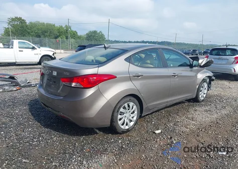2012 Hyundai Elantra Gls z USA, uszkodzony, nr VIN 5NPDH4AE5CH124879
